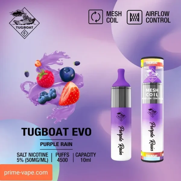 Tugboat Evo 4500 Puffs Purple Rain