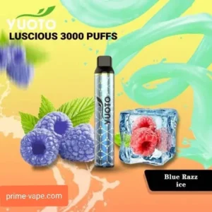 Yuoto 3000 Puffs Blue razz ice Luscious