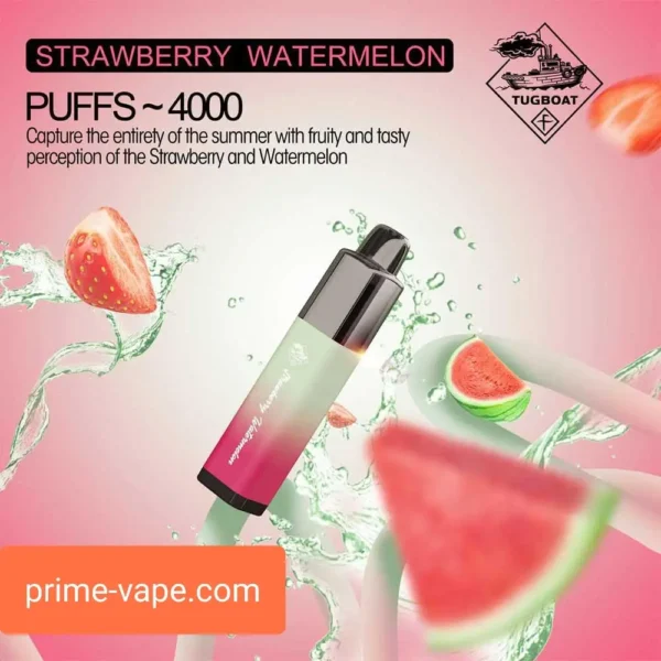 Tugboat Mega Strawberry Watermelon Disposable Vape 4000 Puffs