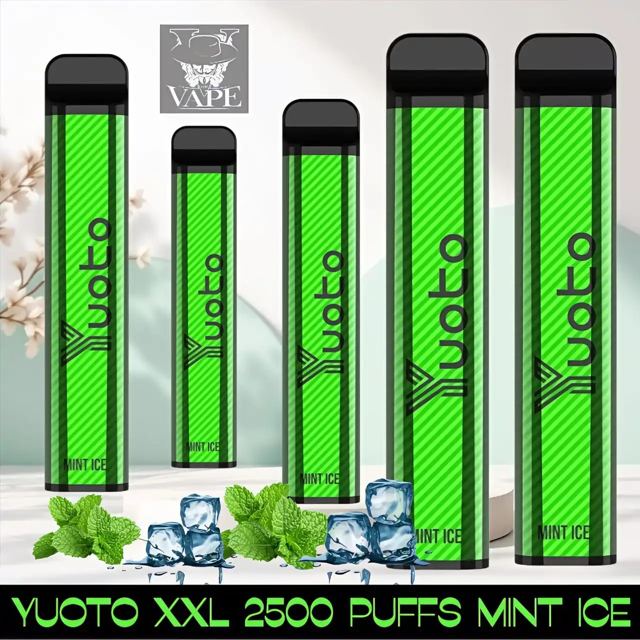 Yuoto XXL 2500 Puffs Mint Ice Disposable Vape - Dubai UAE