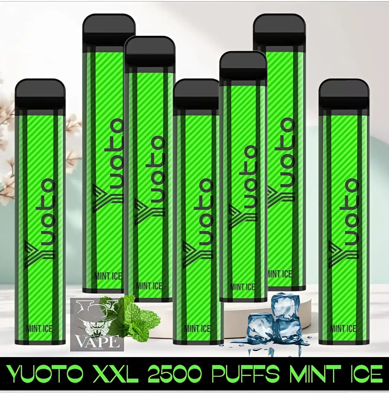 Yuoto XXL 2500 Puffs Mint Ice Disposable Vape - Dubai UAE