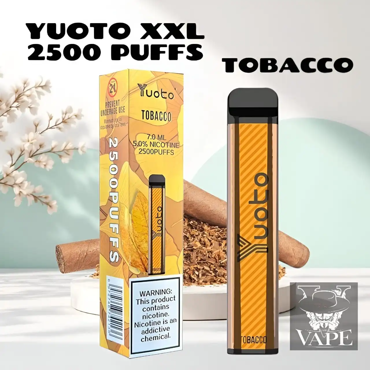 Yuoto XXL 2500 Puffs Tobacco Flavor Disposaable Vape in Dubai