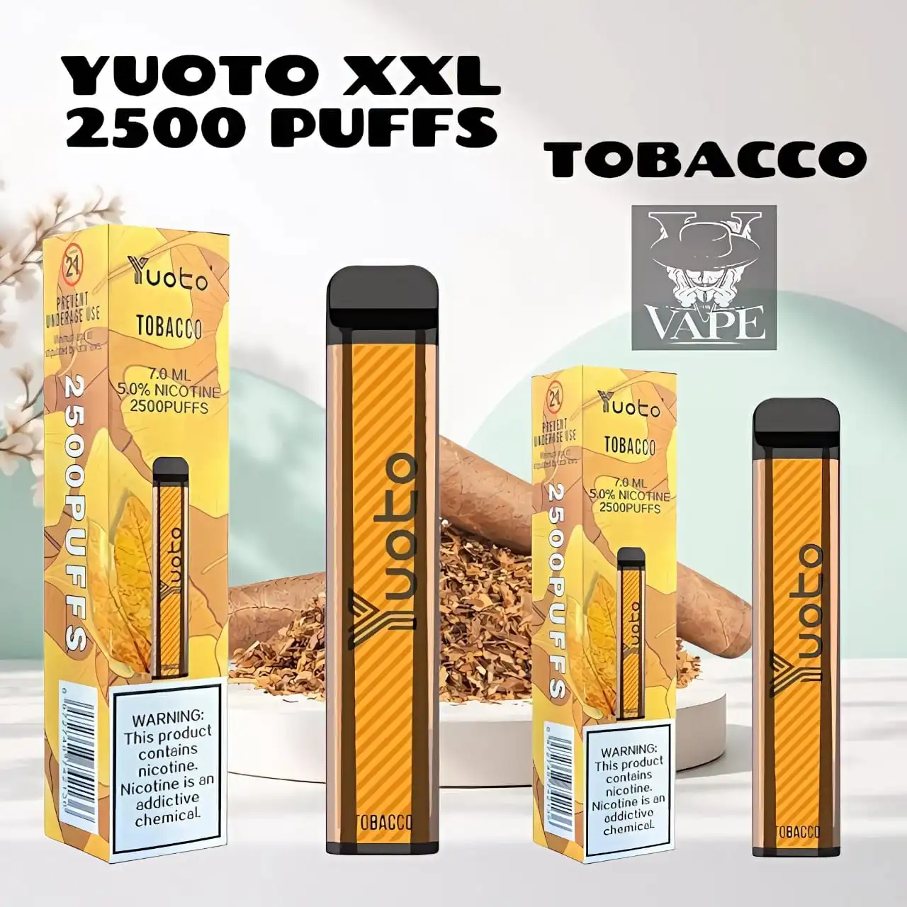 Yuoto XXL 2500 Puffs Tobacco Flavor Disposaable Vape in Dubai