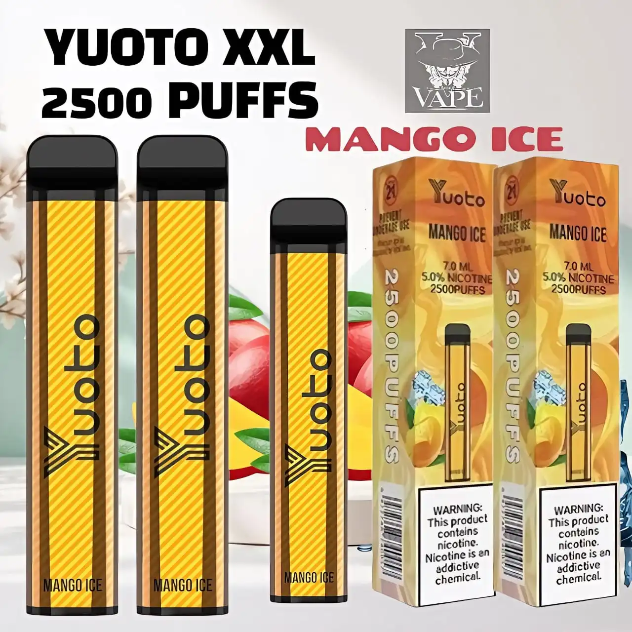 Yuoto XXL Mango Ice 2500 Puffs Disposable Vape in Dubai UAE