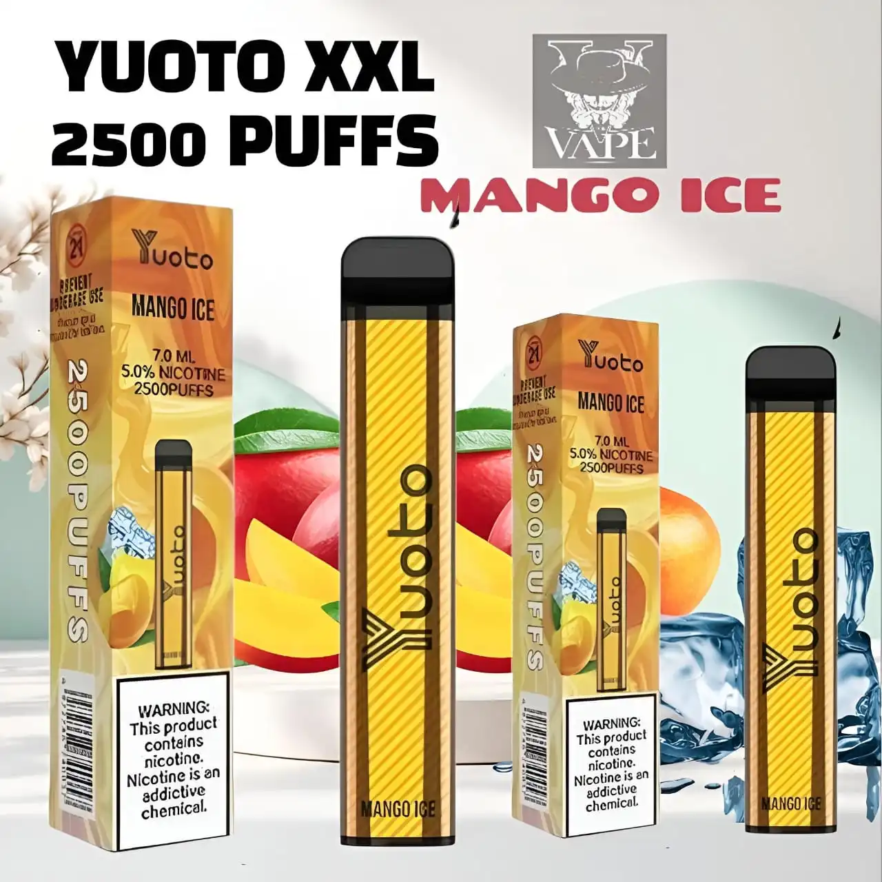 Yuoto XXL Mango Ice 2500 Puffs Disposable Vape in Dubai UAE