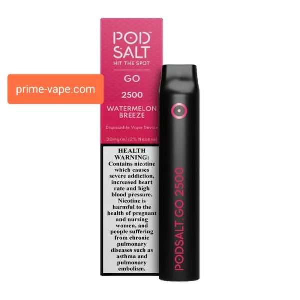 POD SALT GO Disposable Vape 2500 Puffs Watermelon Breeze - Dubai