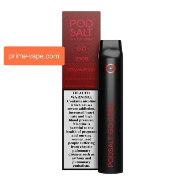 2500 Puffs Strawberry POD SALT GO Disposable Kit | Dubai Vape Shop