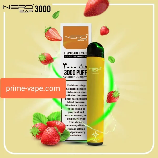 Disposable Vape 3000 Puffs NERD BAR Power Berry