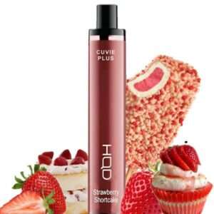 HQD Cuvie Plus Disposable Vape 1200 Puffs (Strawberry Short Cake)