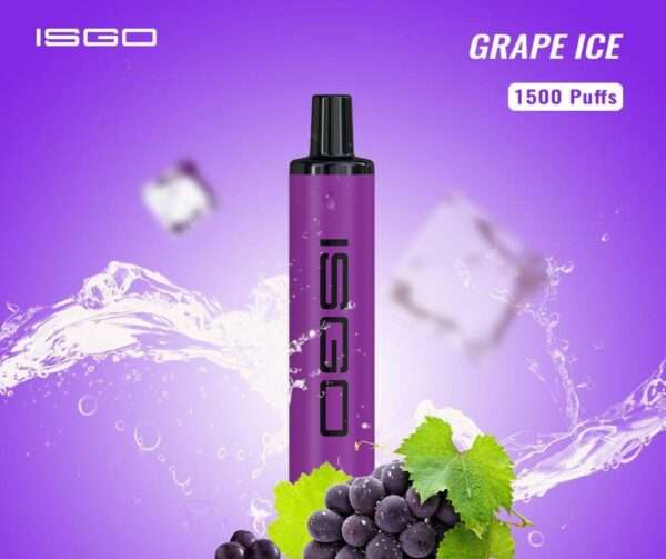 ISGO Paris Disposable Vape 1500 Puffs (Grape ice)