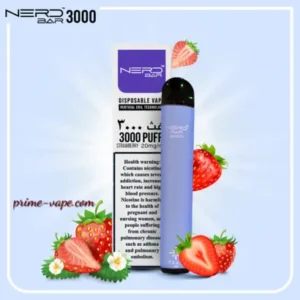 3000 Puffs Strawberry NERD BAR Disposable Vape | Best Kit Device UAE