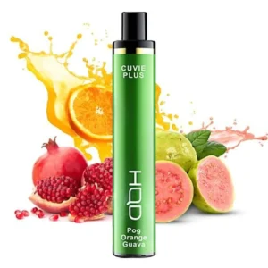 HQD Cuvie Plus Disposable Vape 1200 Puffs (Pog Orange Guava)