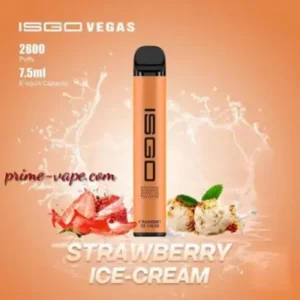 2800 Puffs Disposable Vape ISGO VEGAS Strawberry ice-cream - Dubai