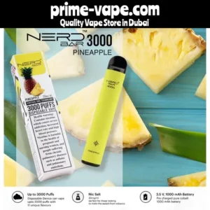 Nerd Bar Pineapple 3000 Puffs Disposable Vape- Prime Vape UAE