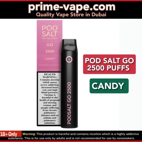 Best Disposable Kit Pod Salt Go 2500 Puffs Candy - Buy In Online- UAE