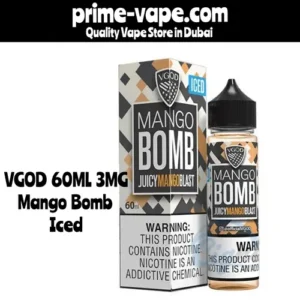 Vgod Mango Bomb iced 60ml 3mg E-liquid Dubai- Prime Vape UAE