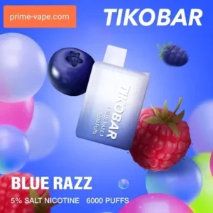 TIKOBAR Blue Razz 6000 Puffs Disposable Vape Pod- Buy Online- Dubai