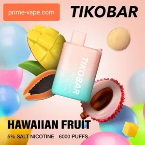 New TIKOBAR Disposable Kit 6000 Puffs Hawaiian Fruit- Buy Online UAE