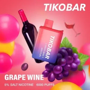 New Vape Kit TIKOBAR 6000 Puffs Disposable Vape Grape Wine- Dubai