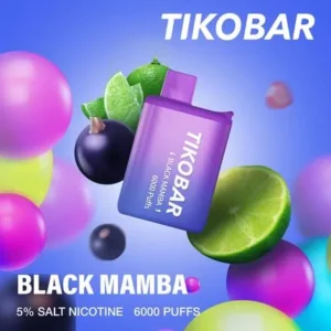 6000 Puffs TIKOBAR Disposable Vape Black Mamba New Kit- Vape Store