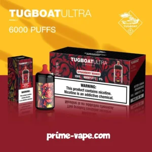 Tugboat Ultra Strawberry Lychee 6000 Puffs Disposable Vape pod