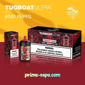 Tugboat Ultra Strawberry Mango 6000 puffs disposable vape pod