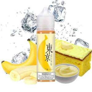 Tokyo Vape Juice 60ml Iced Banana cake 0mg, 3mg, 6mg- E-liquid