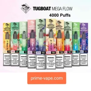 TUGBOAT MEGA FLOW ALL FLAVORS 4000 PUFFS