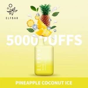 5000 Puffs ELF BAR Disposable Vape Pineapple Coconut Ice- Dubai UAE