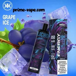 KK ENERGY 5000 Puffs Disposable vape Grape ice | in Dubai UAE