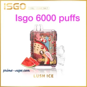 ISGO 6000 Puffs Rechargeable Disposable Vape Lush Ice | Bar Kit