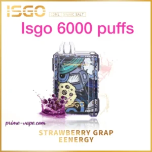 ISGO Vape kit 6000 puffs disposable pod Strawberry Grape Energy