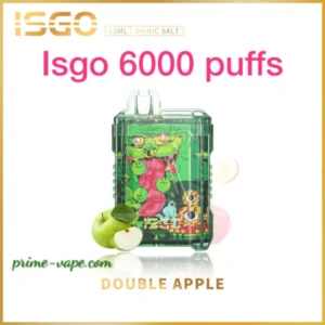 Best Vape Bar Pod Kit ISGO 6000 Puffs Disposable Double Apple