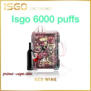 New Disposable Vape 6000 Puffs ISGO Red Wine- Best Price- Kit