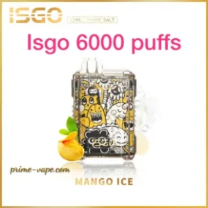 6000 Puffs Disposable Vape Bar Pod Kit ISGO Mango Ice- Dubai