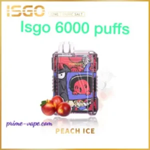 Best Disposable Vape 6000 Puffs ISGO Peach Ice | Offer- Pod Bar