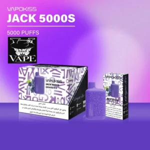 Buy Best Disposable Vape Vapokiss 5000 Puffs Grape Ice Pod Kit