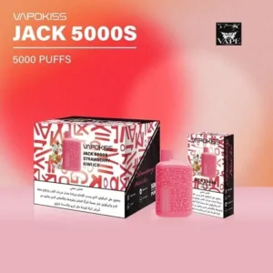 VAPOKISS Jack 5000 Puffs Disposable Pod Strawberry Kiwi Ice Kit