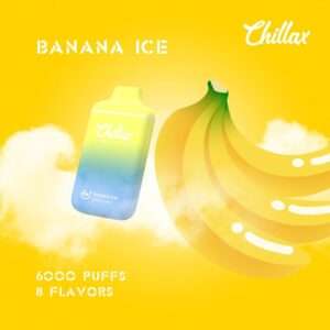 New Disposable Vape Chillax Plus 6000 Puffs in Dubai- Banana Ice