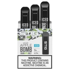 VGOD STIG Apple Bomb Ice Disposable Vape kit- 3 Pods In 1 pack