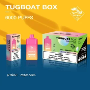 Buy Tugboat Box 6000 Puffs Disposable Pod Strawberry Watermelon Guava