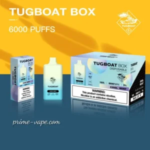 New 6000 puffs Tugboat Box Disposable Vape Pod Cool Mint- Kit