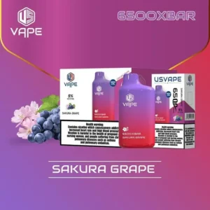 US XBAR 6500 Puffs Disposable Vape Pod Sakura Grape | Kit- Dubai