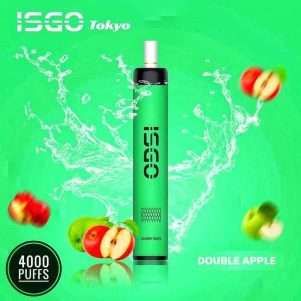 New Disposable Vape ISGO 4000 Puffs Double Apple- Tokyo Filter