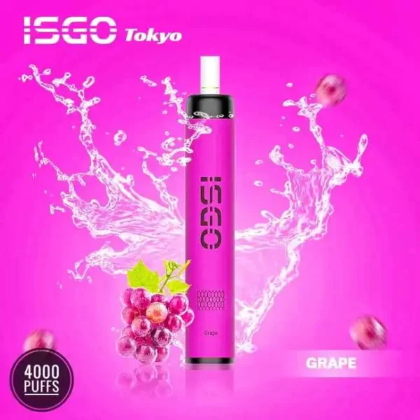 Near Me Vape Shop ISGO Tokyo 4000 Puffs Disposable Kit Grape