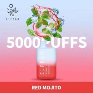 ELF BAR BC5000 Puffs Disposable Vape Red Mojito- Best Flavor
