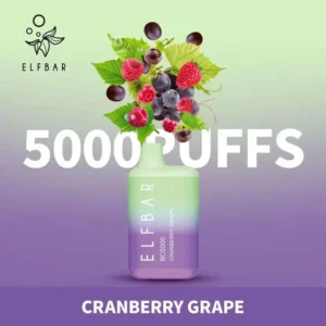 Elf Bar Disposable Vape 5000 Puffs Cranberry Grape | Pod Device