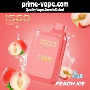 ISGO BAR Disposable Vape Pod 10000 Puffs Peach Ice- New Kit