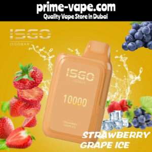 ISGO 10000 Puffs Strawberry Grape Ice disposable vape kit- Dubai