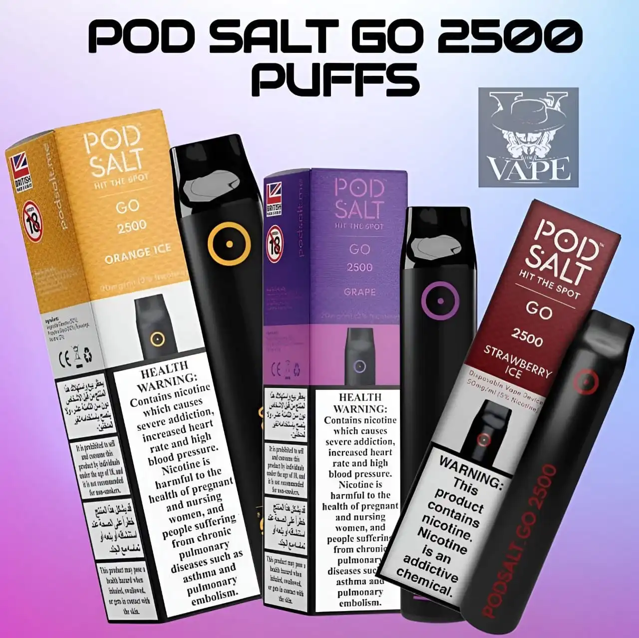 Pod Salt Go 2500 Puffs Disposable Vape in Dubai UAE - Authentic